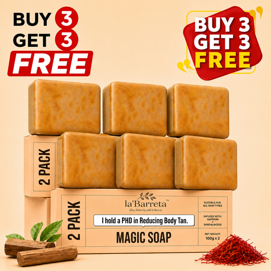 Detan Magic Soap – Sandalwood & Saffron Skin Brightening Bar