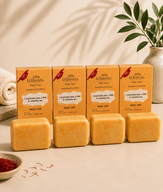 (Pack of 4) Detan Magic Soap – Sandalwood & Saffron Skin Brightening Bar