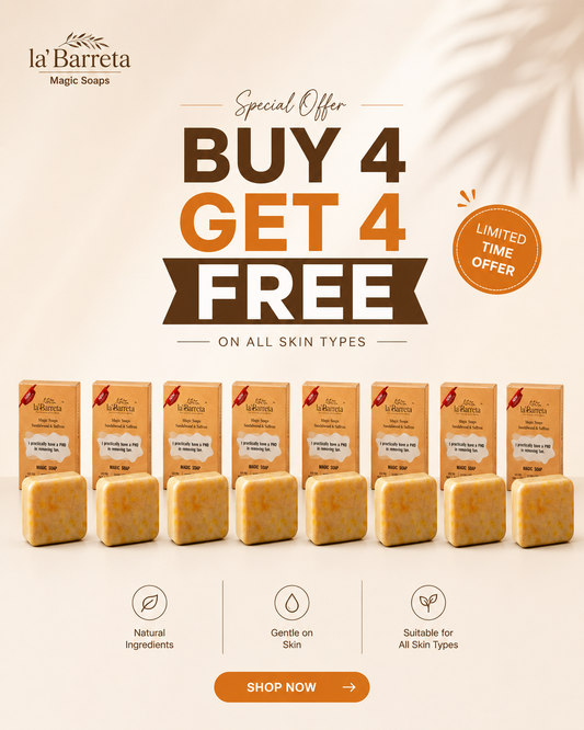 (Buy 4 Get 4 Free) Detan Magic Soap – Sandalwood & Saffron Skin Brightening Bar